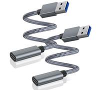 BASESAILOR Câble Adaptateur USB 3.0 vers USB C 1M,C Femelle vers USB A mâle | 5 Gbps Type C Charge Connecteur (Lot de 2) pour iPhone Duo 18 17 Air 16 15 Pro Max Plus,iPad,Samsung Galaxy S26 S25 S24 Ultra