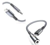 BASESAILOR Cable Auxiliaire Type C vers 3.5mm Audio Aux Adaptateur,Câble Jack USB C Stéréo pour Voiture,Apple 16e 15 Pro Max Plus,Samsung S25 S24 S23 A56 A55 A54,Z Fold