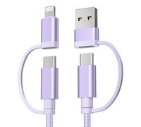 BASESAILOR Câble Chargeur Multi USB C 2M,4-en-1 Universel Type C Charge