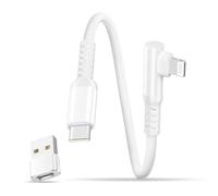 BASESAILOR Câble Chargeur USB C vers Lightning 0.3M,90 Degrés avec Adaptateur USB A,Coudé Cordon Type C PD Angle Droit Charge Rapide pour iPhone 14 13 12 11 Pro Max Plus XS XR,iPad 8 9,Airpods 3 2