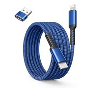 BASESAILOR Câble Chargeur USB C vers Lightning 2M avec Adaptateur USB A,Cordon Alimentation Type C PD Charge Rapide pour iPhone 11 12 13 Mini Pro Max SE 2020 14 iPad 8 9 AirPods 1 2