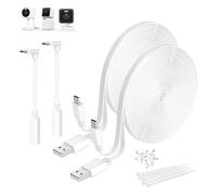 BASESAILOR Câble d’extension 2 pack 20ft pour Wyze Cam V4/V3/V3 Pro/V2/OG,Câble plat en L USB vers Micro USB pour Wyze Cam Pan V3/V2,Blink XT/XT2 Caméra de sécurité intérieur/extérieur,6m