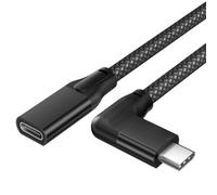 BASESAILOR Câble d’Extension USB-C à Angle Droit 1 M | USB-C 3.1/3.2 Gen 2 Mâle vers Femelle,Rallonge pour iPhone 17e 16 15,MacBook,Nintendo Switch,iPad Air,Kindle Fire,Steam Deck