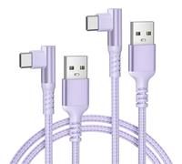 BASESAILOR Câble de Charge pour iPhone 17 Air 16,2Pack 6.6FT Coudé Rapide USB vers USB C Cordon de Charge pour Samsung S25 S24 Plus Ultra,MacBook Pro 2024 2023 Air M3,Samsung A15 A55 A54,Z Flip Fold 5