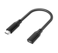 BASESAILOR Câble Extension USB C pour Macbook Pro 0.2M,USB C 3.1 Gen2 10Gbps Cordon Femelle à Mâle Type C,Rallonge Adaptateur pour iPhone 17 16 15 Pro Max,Dell XPS 15 13,Google Chromebook,Macbook M3