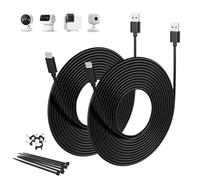 BASESAILOR Câble USB C Blanc 5M 2Pack,Long Câble Rallonge USB C de Chargeur Cordon Caméra de Sécurité Type A pour Blink Outdoor 4,Mini 2,Petcube Cam 360,Xiaomi Smart Camera C400,Sony PS5 Controller