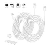 BASESAILOR Câble USB C Long Blanc 5M 2Pack,USB A vers USB C Type A 2.0 | Cordon de Charge pour Caméra de Sécurité,Blink Mini 2,Xiaomi Camera C400,Petcube Cam 360,TP-Link Tapo 2K C120,Eufy C210/S340