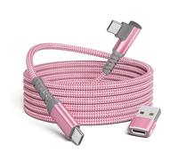 BASESAILOR Câble USB C vers USB C 60W à Angle Droit avec Adaptateur USB 2M,Type C Câble PD Charge Rapide pour Apple iPhone 17 16 15 Max,iPad Pro 10th Air 4 5 Mini 7,Samsung Galaxy S26 S25 S24 A73 A72