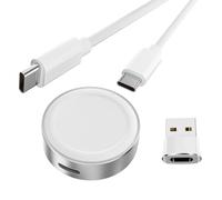 Basesailor Chargeur Magnétique pour Apple Watch 11 10,Dock Charge sans Fil USB C 5W,Kit Multi Adaptateur avec Câble Type C & Connecteur USB A pour iWatch Series 9 8 7 SE Ultra,42 46 44mm,iPhone 17 16