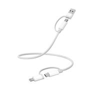 Basesailor Google Pixel 8 Câble Chargeur Multi USB C 0.3M,4-en-1 Universel Type C Charge Rapide Cordon avec USB-A/Lightning Ports pour Samsung Tab S10,Motorola Z4 G7 G8 G9 Razr Edge One 5G,Pixel 7 6 5