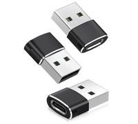 BASESAILOR Adaptateur USB vers USB C 4 Pack,Type C Femelle USB A Mâle Convertir Chargeur pour iPhone 16 15 14 13 12 Pro Max,iPad 10 Air 4 5 Mini 6 7,AirPods 3,Samsung Galaxy S25 S24 A55 A54,Tab S10 S9
