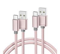 BASESAILOR pour Kindle Fire HD 2024 Câble Chargeur,USB Type C Cordon Charge Nylon 2M 2 Pack pour Paperwhite 11 10 9 8 2019 2020 2021,iPhone 17 16 15,Galaxy 10 20 A52,A21,A32,A42,S24 S23 S22 S21 Ultra