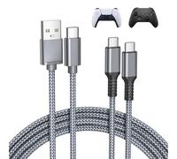 BASESAILOR pour XBox Series X|S Câble de chargement 3M 2Pack,Nintendo Switch 2 Contrôleur Long cordon de charge USB C pour PS5 Pro Controller,Elite Series 2,pour PlayStation 5 Dual/Sense Contrôleur