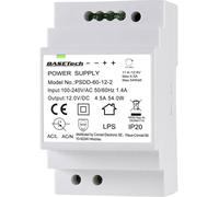 Basetech BT-2250320 Alimentation rail DIN 12 V 4.5 A 54 W Nbr. de sorties:2 x Contenu 1 pc(s)