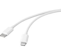 Basetech Câble USB USB 2.0 USB-C® mâle, Connecteur Lightning 2.00 m blanc BT-2347612