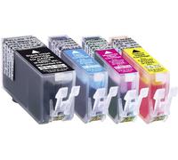 Basetech Encre remplace Canon PGI-525PGBK, CLI-526C, CLI-526M, CLI-526Y compatible pack bundle noir, cyan, magenta, jaune BTC81