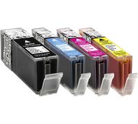 Basetech Encre remplace Canon PGI-550, CLI-551 Compatible Pack combiné noir, cyan, magenta, jaune BTC89 1518,0050-126