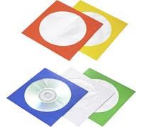 Basetech Etui à CD BT-2267608 1 CD/DVD/Blu-Ray bleu, vert, orange, blanc, jaune Papier 100 pc(s)