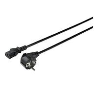 Basetech XR-1638072 Connecteur Electrique Rallonge Électrique Appareils IEC Câble de Raccordement Noir 3.00 m