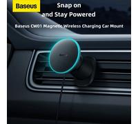 Baseus 15W charge rapide support de chargeur de voiture support de téléphone de voiture magnétique chargeur sans fil pour iPhone 17 16 15 14 13 Pro Max Samsung Type 2