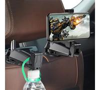 Baseus 2 en 1 Crochet de siège arrière de voiture suspendu support de mémoire téléphone portable 4.0-6.5 pouces universel 360 rotation voiture support de téléphone de voiture