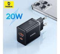 Baseus 20W chargeur USB Support Type C PD charge rapide double Port USB chargeur de téléphone Portable pour iPhone 17 16 15 14 13 12 Pro Max