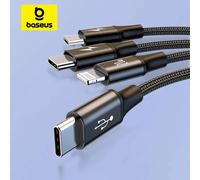 Baseus Type-C Rapid 3-in-1 Cable for Micro + Lightning + Type-C PD 20W 1.5m Black (CAMLT-SC01)