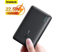 Baseus 22.5W batterie externe 10000mAh chargeur Portable PowerBank QC PD charge rapide batterie externe pour iPhone 16 15 Samsung Xiaomi 15W Black