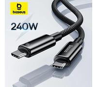 Baseus 240W câble de Charge rapide type-c 6A pour Xiaomi 12Pro Redmi K50 Note 11Pro câble USB de Charge rapide pour Macbook 1pcs 240W