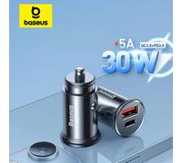 Baseus 30W chargeur rapide de voiture Charge rapide 4.0 3.0 USB type-c Charge rapide chargeur de téléphone de voiture pour Huawei Xiaomi iPhone 15 14 13 12
