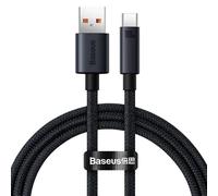 Baseus 66 W/100 W Usb Type C Câble Pour Huawei P50 P40 Pro Honor Super Charge 6A Charge Rapide Usb C Chargeur Câble De Données Cordon.Black.1M