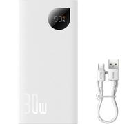 Baseus Adaman2 Powerbank avec affichage numérique 2x USB-A / 1x USB-C 10000mAh 30W - Blanc
