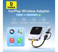 Baseus adaptateur CarPlay sans fil filaire vers sans fil CarPlay connexion automatique systèmes intelligents de voiture Plug & Play Bluetooth CarPlay intelligent Baseus Carplay Box