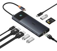 Baseus Adaptateur Hub 10in1USB-C - 2xHDMI, 3xUSB-A, USB-C, RJ45, SD/TF