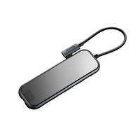 Baseus Adapter HUB USB-C 3xUSB HDMI RJ45 USB-C für PC Schwarz