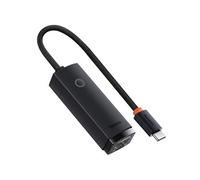 baseus adapter lite series type-c sur rj45 1000 mbps (wkqx000301) noir