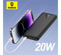 Baseus Airpow 20W batterie externe 10000mAh 20000mAh Charge rapide Powerbank pour iPhone 16/15/14/13/12 Xiaomi batterie externe Black