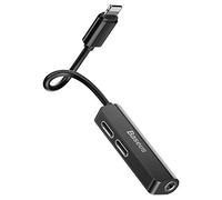 Baseus Audio L52 Lightning Adapter to Mini Jack 3,5 mm et 2 x Lightning (Noir)