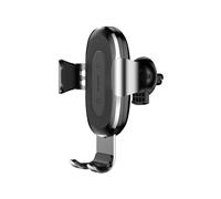 Baseus Auto Gravity Stand avec chargeur sans fil Argent