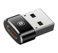 Baseus Baseus Adaptateur USB-A (mâle) vers USB-C (femelle) OTG Noir Noir