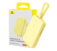 Baseus - Batterie externe Magnétique Mini (P10022109Y23-00) - MagSafe, USB-C, 10000mAh, 20W - Jaune