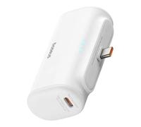 Baseus - Batterie Externe (P10068306213-00) - Type-C, Conception Compacte, 20w, 5000mah, Avec Câble Type-C - Blanc