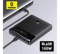 Baseus - batterie externe Portable 100W 20000mAh, chargeur rapide, Type C PD, pour ordinateur Portable, avec câble 100W Avec 100W câbles