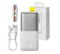 Baseus Bipow Pro Powerbank 10000mAh 20W + câble USB 3A 0,3m blanc (PPBD040102)
