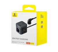 Baseus Bloc multiprise PowerCombo Cube 3AC+2U+2C 30W 1,5m EU Cluster Noir