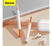 Baseus Bluetooth écouteurs stylo de nettoyage pour Airpods Pro 3 2 1 Kit de nettoyage brosse casque écouteurs outil de nettoyage pour Airpods étui Blanc