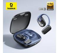 Baseus Bowie MF1/Eli 15i ajustement écouteurs sans fil Sport à oreille ouverte Bluetooth 5.4 crochets d'oreille grands basses Sport écouteurs 60 heures de lecture Stellar White