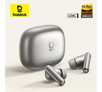 Baseus Bowie MP1 ANC Bluetooth 6.0 véritables écouteurs sans fil-55dB écouteurs hybrides adaptatifs ANC haute résolution LDAC 6 micro ENC écouteurs intra-auriculaires Moon White