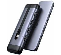 cable retractable bright mirror 2 3in1 usb type a micro usb + lightning + usb type-c 66w 1.1m vert (camj010106)