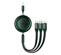 Baseus Bright Mirror2 3in1 USB/USB-C/Lihtning charging cable 1.1m green